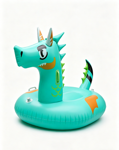 Bouée gonflable dinosaure de dessin animé, PVC épais avec poignées de sécurité, <span class=keywords><strong>radeau</strong></span> anti-fuite pour enfants et adultes, piscine et <span class=keywords><strong>plage</strong></span>, lac - Product Image 2