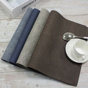 Faux Linen Waterproof & Heat Resistant Mats 43*30Cm <b>Placemats</b> <b>for</b> Dining <b>Table</b> - Product Image 5