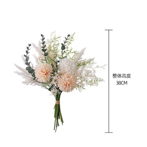 ลั่วซินฟู่ช่อดอกไม้ประดิษฐ์สีชมพูพีชบลูตกแต่งงานแต่งงานตกแต่งบ้าน YC1002 - Product Image 4