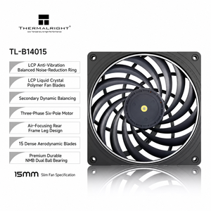 Thermalright TL-B14015 LCP 140mm Slim <span class=keywords><strong>PC</strong></span> Fan 15mm Epaisseur LCP Polymère à Cristal Liquide Refroidisseur PWM - Product Image 4