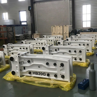 Marteau hydraulique HB20G pour la rupture de granit, équipement de construction, pour excavatrices de 18-21 tonnes R220 R235 R215, pièces et accessoires