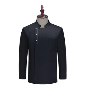Nouvelle <span class=keywords><strong>veste</strong></span> <span class=keywords><strong>de</strong></span> chef rouge à manches longues personnalisée et bon marché Manteau <span class=keywords><strong>de</strong></span> chef pour hommes Designs Executive Pizza Sushi Kitchen Chef Uniform - Product Image 3