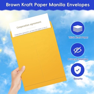 9 x 12 Briefumschläge Selbstklebend Braun Kraftpapier Briefgröße Geschäftliche Nutzung Organisation Aufbewahrung Zuhause Büro Anpassbar - Product Image 4
