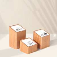 Support de présentation de table en bois massif pour panneau de prix, menu, carte de nom, étiquette, avec base détachable, pour magasin de détail, restaurant, bureau