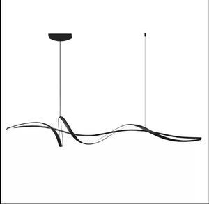 Moderno nordico nero <span class=keywords><strong>LED</strong></span> luce pendente <span class=keywords><strong>per</strong></span> <span class=keywords><strong>cucina</strong></span> e sala da pranzo Art déco lineare in alluminio silice cono lampadario di piccole dimensioni - Product Image 6