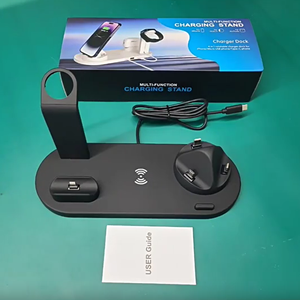 <span class=keywords><strong>Chargeur</strong></span> <span class=keywords><strong>sans</strong></span> <span class=keywords><strong>fil</strong></span> 4 en 1 avec socle de chargement et support de bureau pour téléphones mobiles 15W Charge rapide pour montres écouteurs - Product Image 6