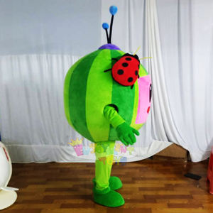 Nuovo Arrivo 2025: <span class=keywords><strong>Costume</strong></span> da Mascotte Anguria, Simpatico Personaggio Frutta con Accessorio Coccinella per Eventi Festivi e Anime - Product Image 2