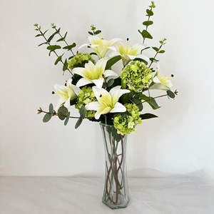 Meiyu Craft Flower Factory, bouquet de fleurs artificielles en soie, hortensia réaliste, accessoires de décoration pour mariage et maison - Product Image 4