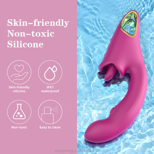 卸売 強力な女性用シリコン製<span class=keywords><strong>G</strong></span>スポットクリトリス舌舐めバイブレーター 女性用セックストイ - Product Image 5