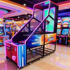 เครื่องเล่นบาสเก็ตบอลหยอดเหรียญ Baihui Animation ยอดนิยมสำหรับกีฬาในร่ม เกมฝึกซ้อมบาสเก็ตบอล เครื่องยิงบาสเก็ตบอลแบบอาร์เคด - Product Image 5