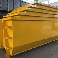 Conteneur à déchets à crochet de levage, bac à déchets en acier au carbone, capacité 1500 kg, 7,5 kW, pour la gestion des déchets de construction