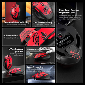 Nuevo Ratón <span class=keywords><strong>Bluetooth</strong></span> Portátil Estilo <span class=keywords><strong>Gaming</strong></span> de Oficina 1600DPI Ratón Inalámbrico Ergonómico Silencioso para Ordenador Portátil - Product Image 3