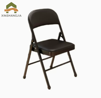 Chaise d'entraînement pliable en acier avec revêtement en poudre et rembourrage en PU, idéale pour le bureau, l'école, les conférences et les événements