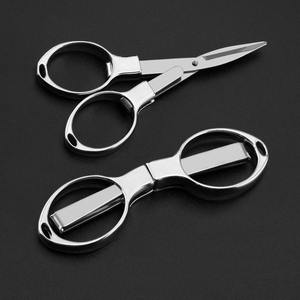 Ciseaux pliants en acier inoxydable jaunes, coupe-ligne de pêche multifonctionnel pour enfants, pour l'extérieur - Product Image 2