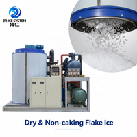 Machine à glace en flocons industrielle en promotion, capacité 5 tonnes 10 tonnes pour crevettes et fruits de mer, compresseur Bitzer, livraison rapide