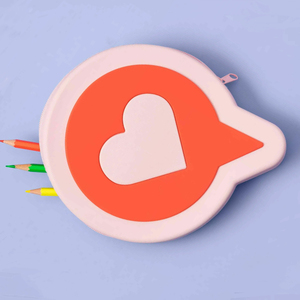 <b>Hot</b> Sale Heart Shape Candy Color Card love Kids Wallet Zipper Pencil Pouch Silicone Heart Pocket Money Storage Silicone <b>Bag</b> - Product Image 2