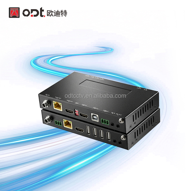 4K 100M HDBaseT KVM HD-MI Extender USB2.0 Mouse Keyboard With Two Way IR RS232 Control for for Monitoring Room Control Center