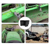 Receptor de enganche de 2 pulgadas para cucharón de tractor, receptor de enganche de remolque de 2 pulgadas, enganche de remolque Clase 3 con orificios, funciona bien para cucharón de tractor