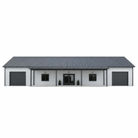 Bâtiment de ferme avicole préfabriqué en structure légère en acier au design moderne avec ventilation intégrée