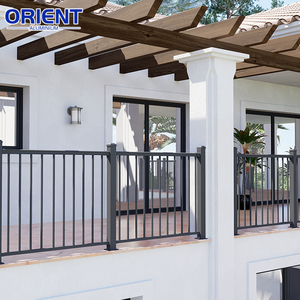 Orient Outdoor Aluminium Leuning Duurzaam Buiten En Binnen Veiligheid Aluminium Led <span class=keywords><strong>U</strong></span> Kanaal Glazen Leuning - Product Image 6