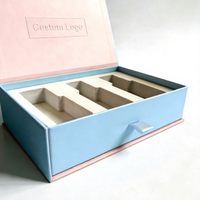 Coffrets cadeaux de luxe sur mesure faits à la main, lotion pour le soin de la peau, cosmétiques, boîte cadeau élégante en papier rigide magnétique, papier doré