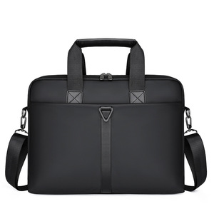 Maletín de hombro cruzado impermeable de PU de gran capacidad personalizado, maletín de negocios y ocio, bolsos de cuero para portátil para hombre, color marrón - Product Image 3