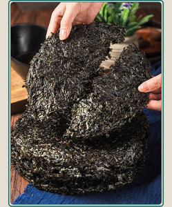 Deep Sea High Quality Extra Selected No Sand Natural Green Organic Dry Seaweed Laver Pastel redondo 4KG Precio de fábrica Paquete OEM - Product Image 2