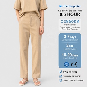 Elegantes Pantalones de Traje Color Caqui con Pliegues para Mujer, de Cintura Alta, Pierna Recta, Estilo Oficina, Pantalón Drapeado Chic, Pantalon Tailleur <span class=keywords><strong>Feme</strong></span> - Product Image 1