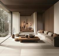 Ensemble de canapés d'hôtel en bois écologique de style Wabi-Sabi personnalisé AJJ-M585 pour salon