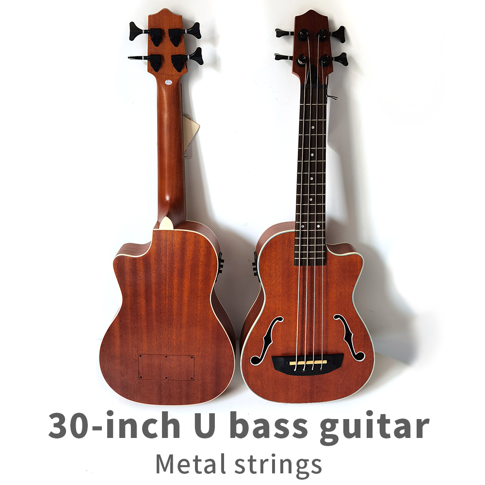 Bajo U de 30 pulgadas Natural (Cuerda de metal)