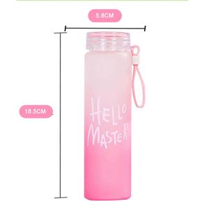 Botellas de Agua de Vidrio Coloridas al por Mayor de Fábrica, Botellas de Agua de Vidrio Esmerilado Económicas para Campamento - Product Image 3