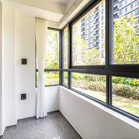 Ventanas Corredizas Horizontales de Aluminio con Doble Acristalamiento Insonorizado, Opción de Vidrio Templado de 5-20 mm, Ecológicas, con Certificación Energy Star