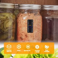 Bande thermométrique réversible à cristaux liquides pour la fermentation 18-30 ℃   Autocollant adhésif de température pour bocaux de fermentation de kombucha et de cornichons