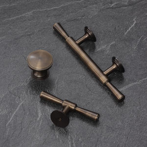 アンティーク真鍮ブロンズレトロビンテージ家具ハードウェアアクセサリーキッチンキャビネットドア銅ハンドルTバーノブ引き出し寝室 - Product Image 4