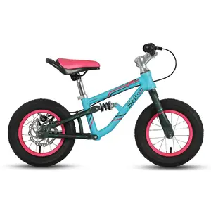 JOYKIE 12 inch aluminum disc brake suspension ride on kids bicycle balance bike