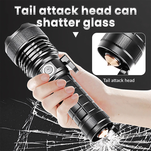 Mạnh Mẽ Đèn Pin Xhp160 P160 <span class=keywords><strong>LED</strong></span> Zoomable 3000 Lumens USB Có Thể Sạc Lại Dây An Toàn Cắt Búa Khẩn Cấp Ngọn Đuốc Chiến Thuật - Product Image 3