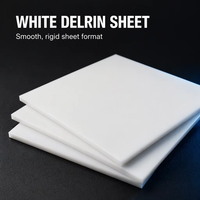 Plaque en plastique Delrin blanche 500x500mm et personnalisée en noir