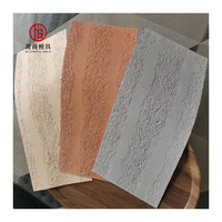 Briques de parement modernes en pierre souple de couleur rouge travertin, carreaux muraux extérieurs