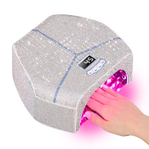 Lampe à ongles à lumière rouge de luxe sur mesure fabriquée en usine 180W 48 perles UVLED Base magnétique Acier inoxydable pour manucure - Product Image 2
