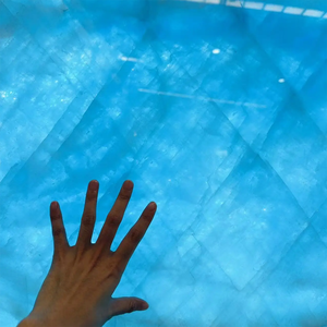 Losas de piedra de mármol de ónix blanco azul de cristal natural retroiluminado natural para la venta - Product Image 6