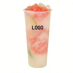 Gobelet en plastique transparent épais jetable de 700 ml avec couvercle, design moderne, marque DS, pour les fêtes - Product Image 1