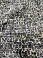 Tissu à paillettes brodé soluble dans l'eau de 7mm avec des techniques tricotées de conception de corde creuse pour les accessoires de robes de mariée pour les filles