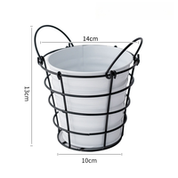 Support de fleurs en métal multicolore Evergreenwrap, support de plantes suspendues pour balcon, plantes succulentes et plantes vertes