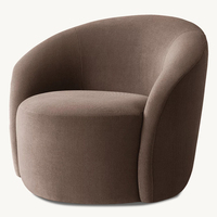 Mobilier moderne de luxe minimaliste style américain Fauteuil de salon Fauteuil pivotant en tissu Canapé design à un pétale