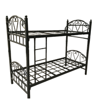 Vente en gros Lit mezzanine industriel en fer à structure métallique Lit superposé double queen grande taille avec lit simple ou bureau pour hôtels et chambres à coucher