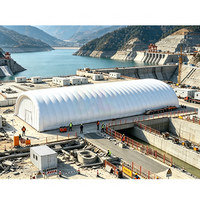Dôme de construction gonflable géant pour le sport, entrepôt et stockage, résistant aux UV, imperméable, prêt pour les situations d'urgence