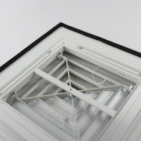 Grille d'aération carrée moderne en aluminium pour plafond de bâtiment commercial
