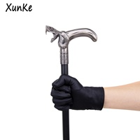 Canne de mode argentée ouverte en forme de serpent canne de marche rétro pour homme accessoire de mariage accessoire de cinéma