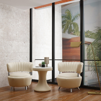 Neuer Wohnzimmer-Akzentstuhl Individuelle Heimdekoration Café-Ecksofa und Stuhlsets Silla Weißes Leder Einzelnes Modernes Sofa