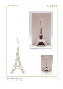 Set di Giocattoli per Disegno 3D <span class=keywords><strong>Torre</strong></span> <span class=keywords><strong>Eiffel</strong></span> Fatto a Mano Sapling, per Età 5-7 Anni, Materiale Corrugato a Singolo Strato, Carta di Alta Qualità - Product Image 4
